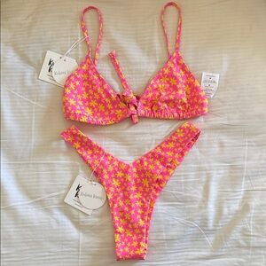 Kulani Kinis Berry Blush Bikini set small top medium bottom